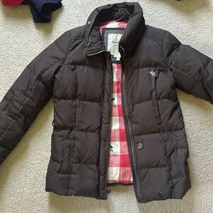 A&F Winter Coat with plaid liner